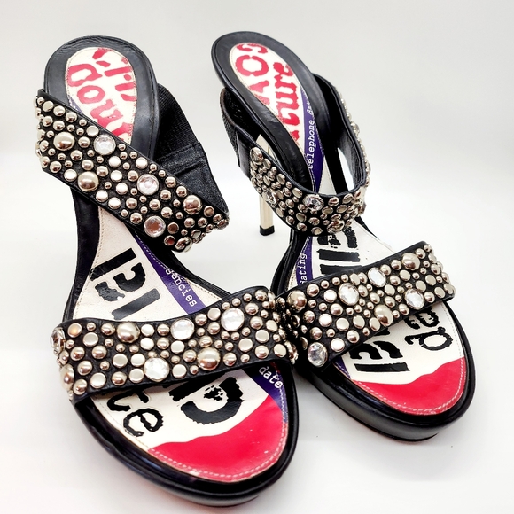 Versace Chaos Couture Multicolor Sandals Size 37 RARE - Picture 1 of 8